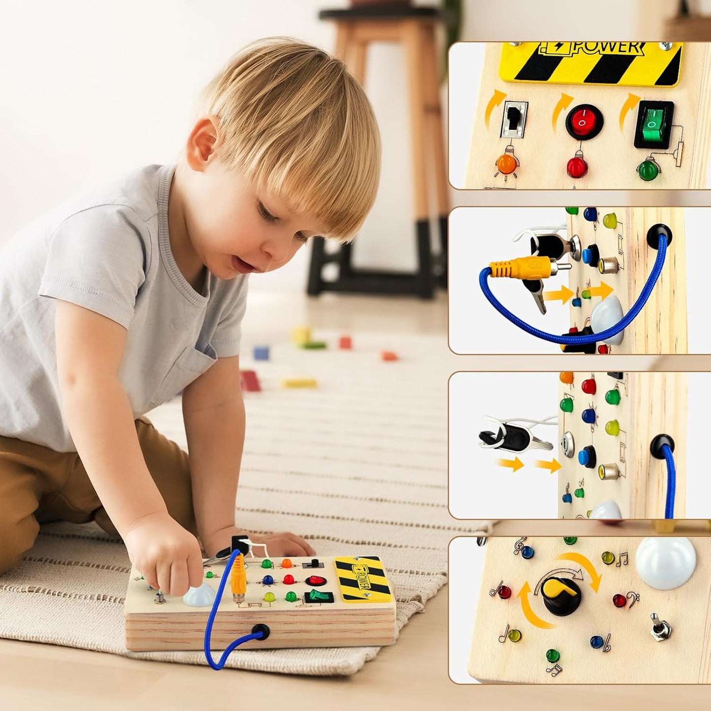 Montessori LED Busy Board™ - Denken en oplossen