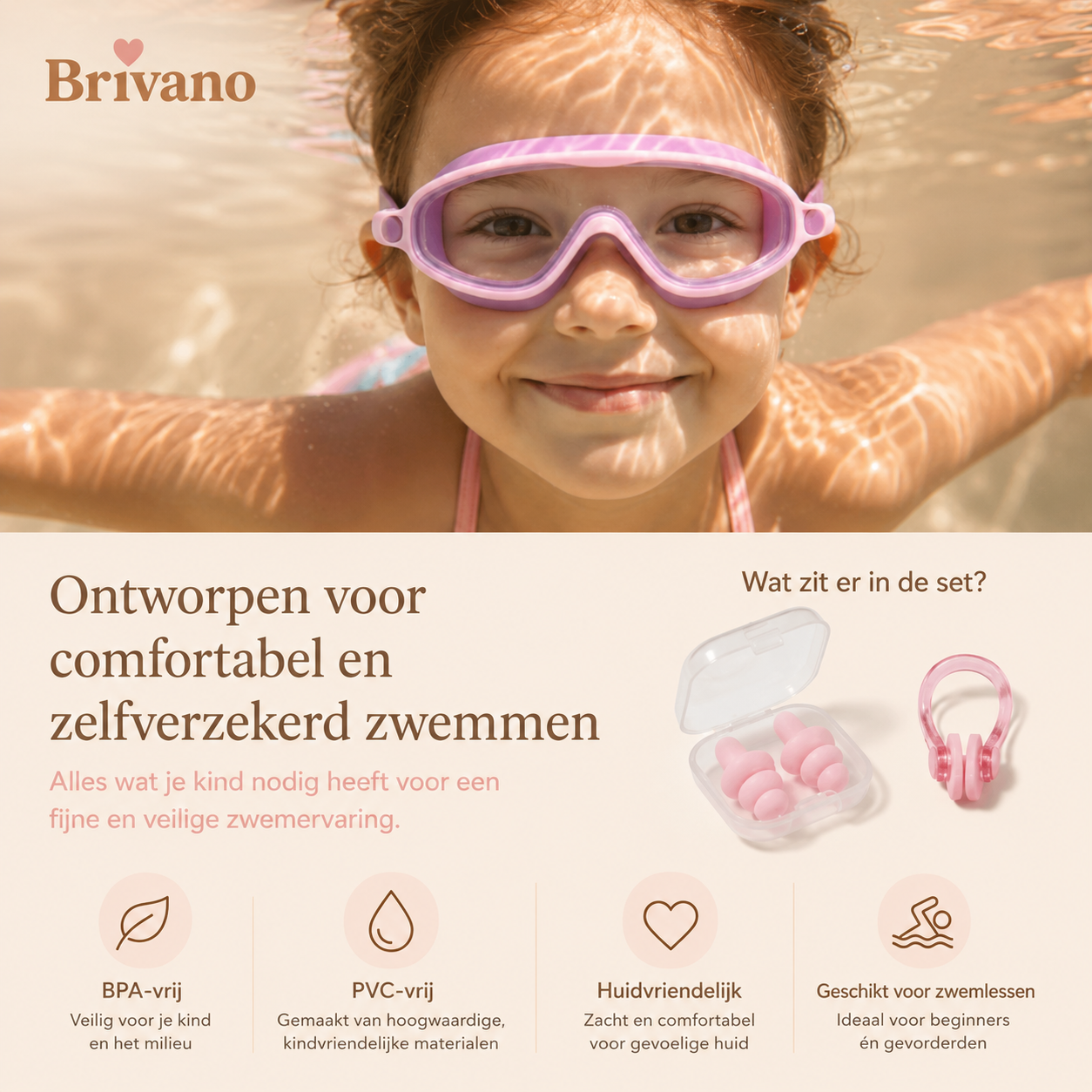 AquaBuddy Zwembril – Lekvrij zwemplezier voor kinderen