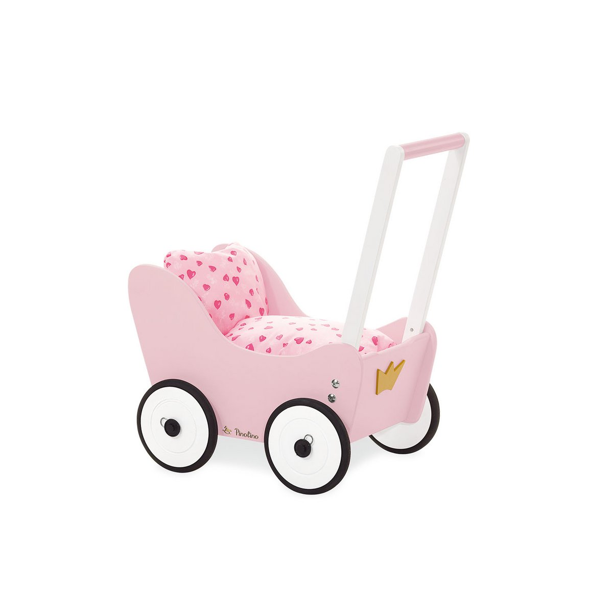 Houten Poppenwagen Prinses voor Peuters in het roze ook wel loopwagen genoemd