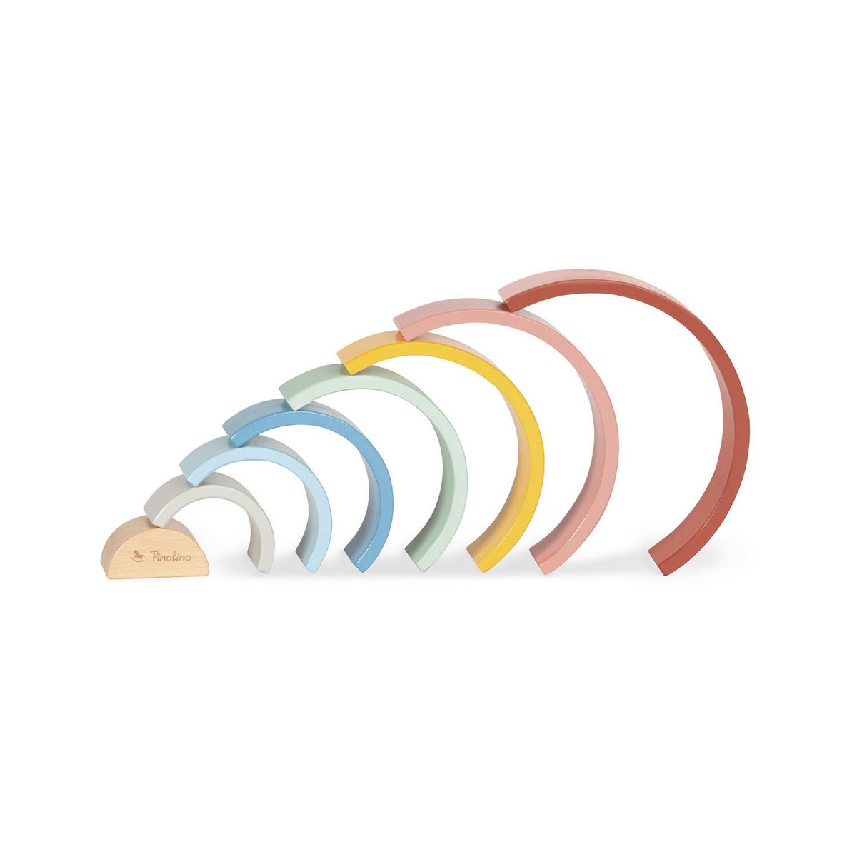 Houten Regenboog Pinolino zijkant weergegeven