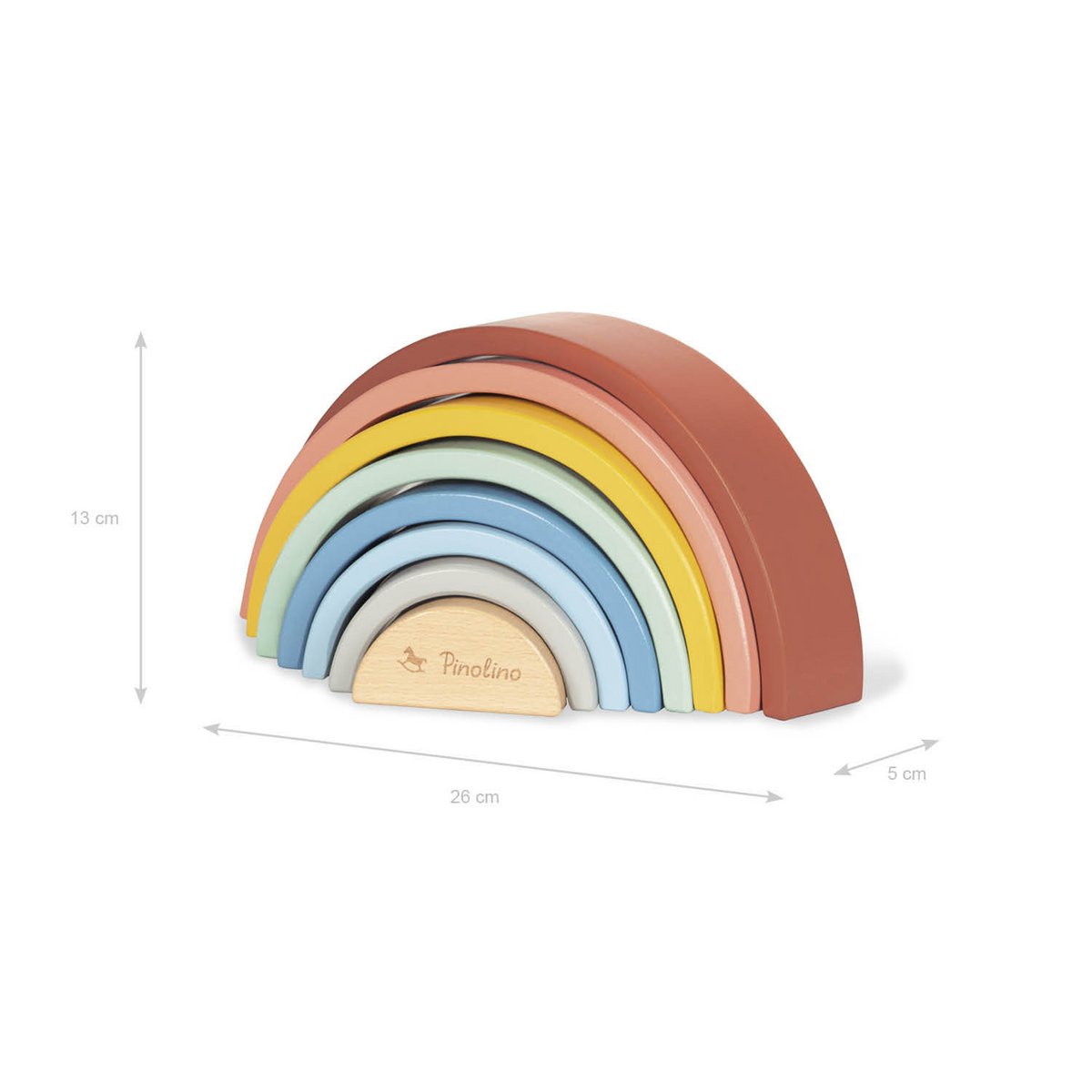 Houten Regenboog met de afmetingen