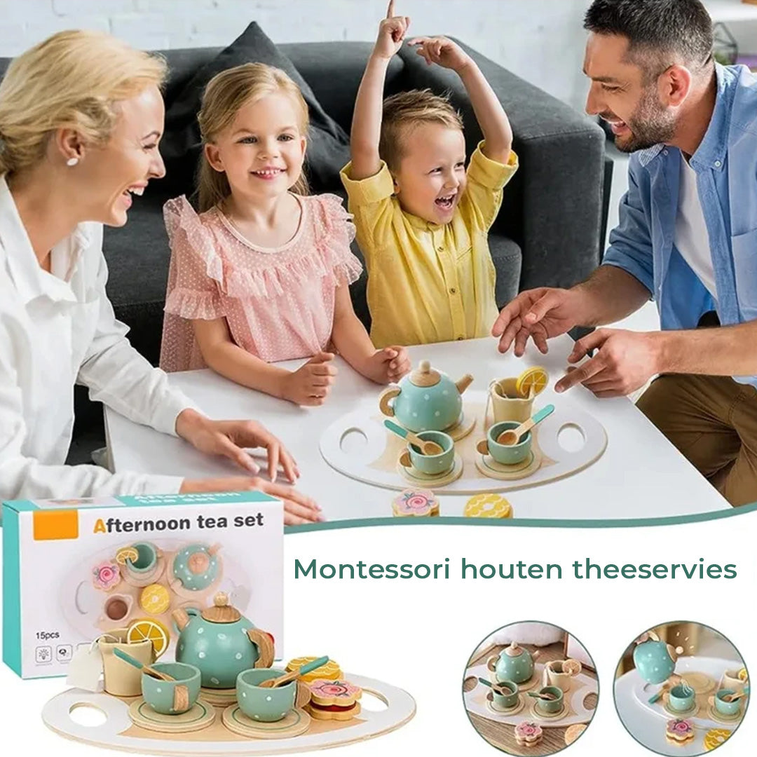 Montessori houten theeservies™ – Educatief rollenspel