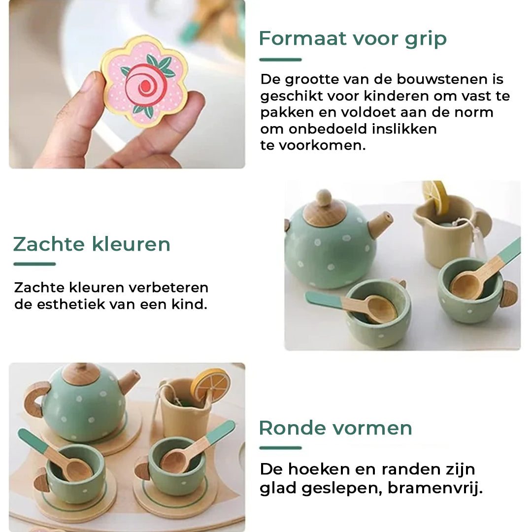 Montessori houten theeservies™ – Educatief rollenspel