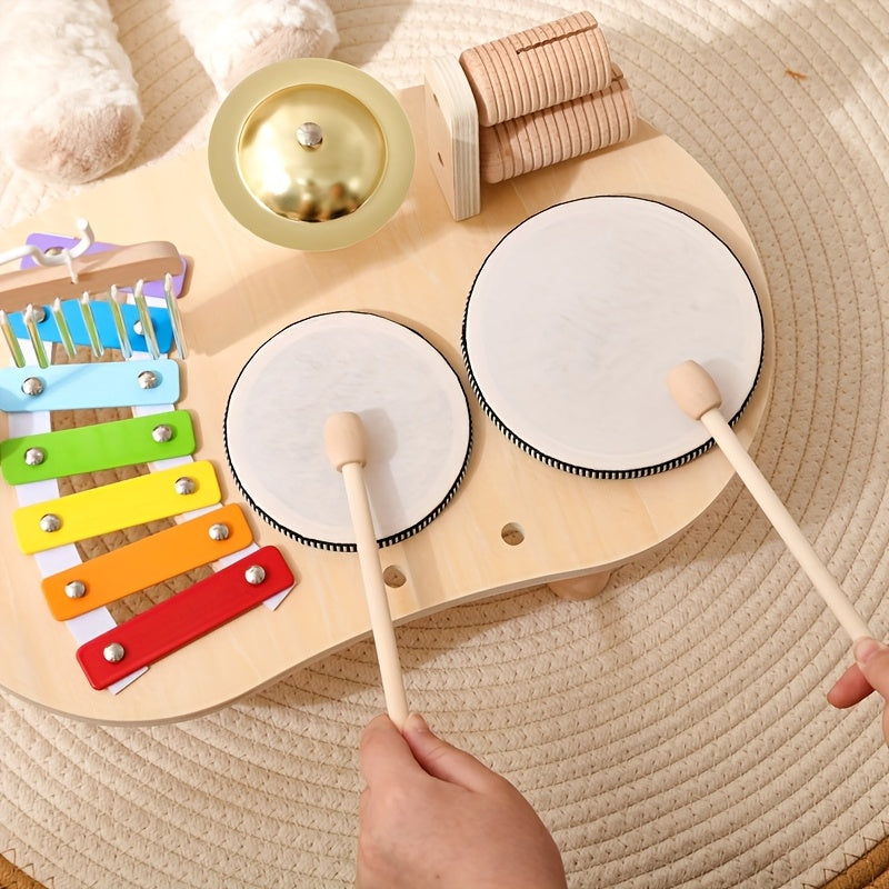 Montessori Muziektafel – Alles-in-één muziekinstrument dat wordt bespeelt door peuter
