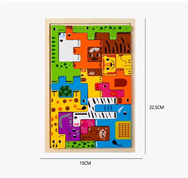 Montessori Dieren & Transport Houten Puzzel – Leerzaam & creatief