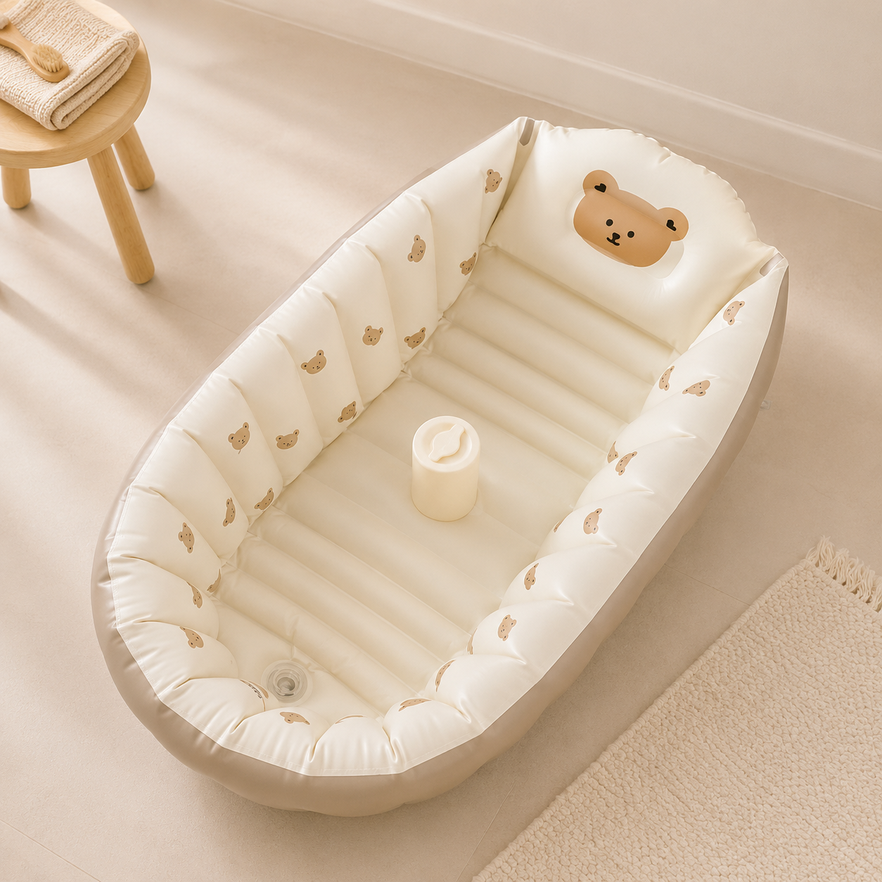 Opblaasbaar Babybadje – Compact en veilig