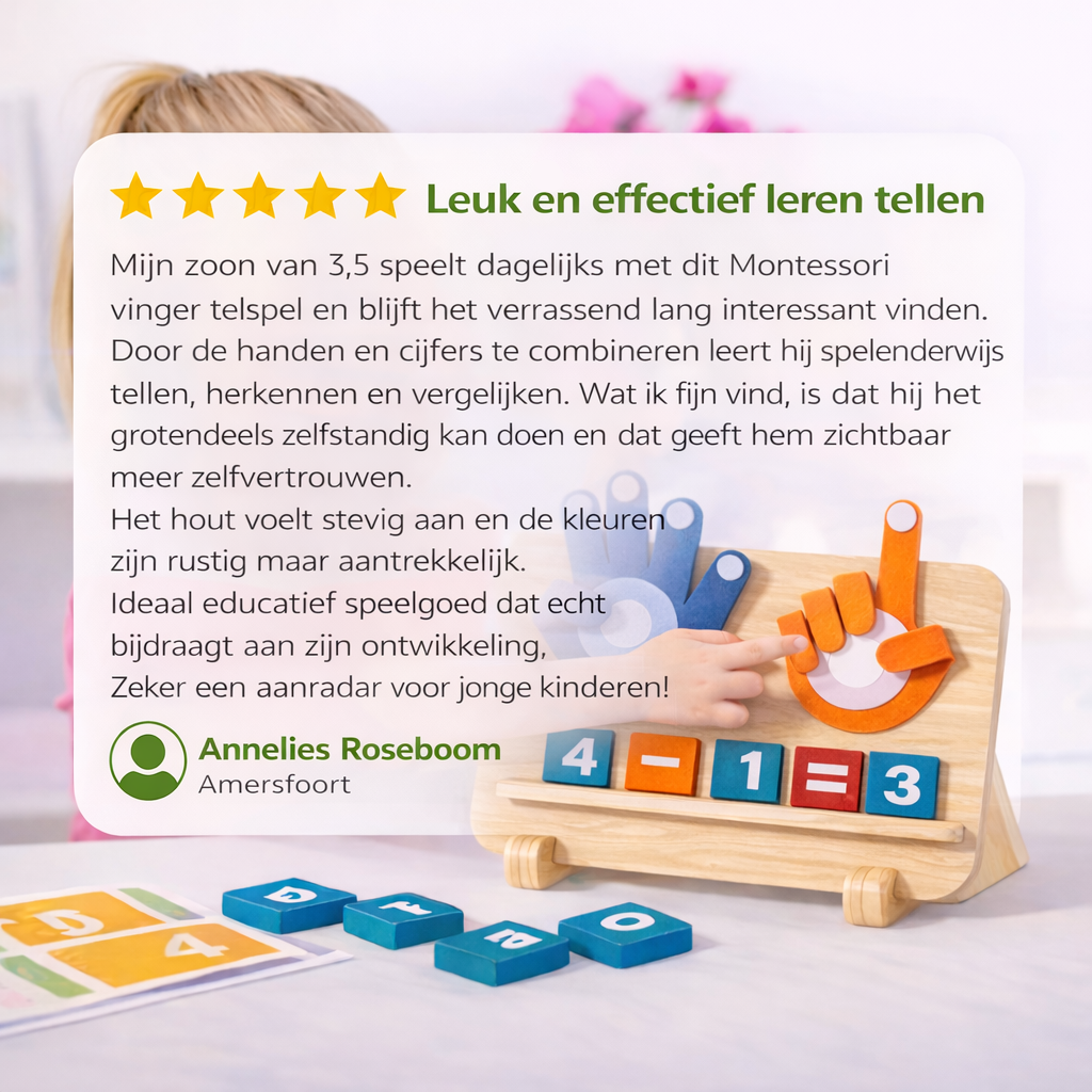 Montessori Vinger Telspel – Leren tellen speelgoed