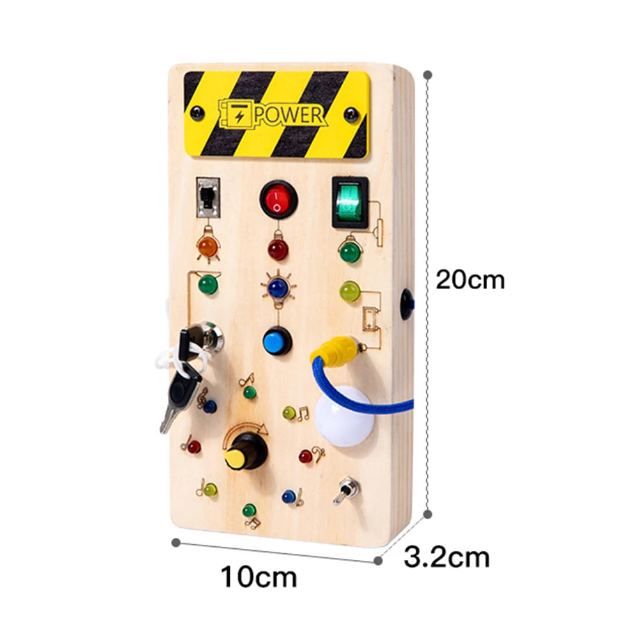 Montessori LED Busy Board - Denken en oplossen