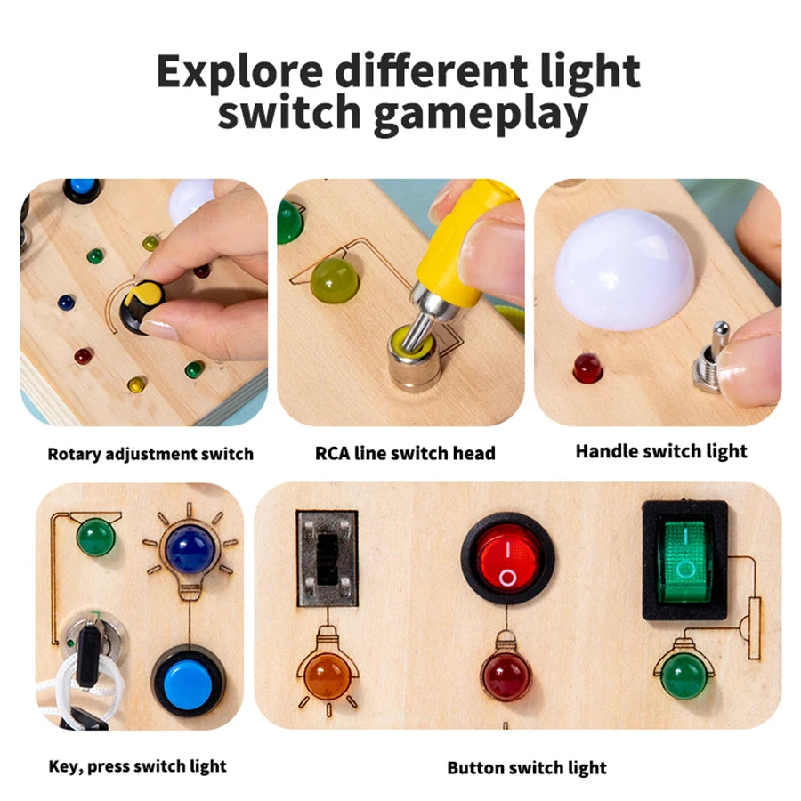 Montessori LED Busy Board™ - Denken en oplossen