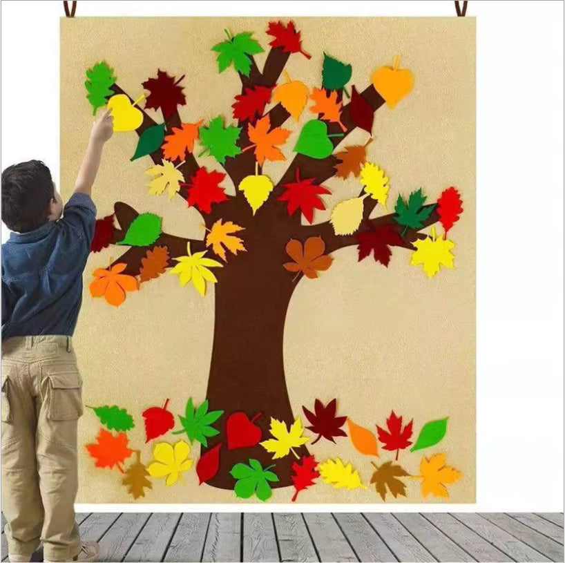 Montessori Vilten Herfstboom – Educatief & creatief speelbord