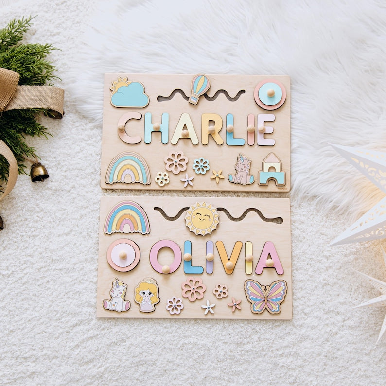 Gepersonaliseerde Houten Naampuzzel voor Kinderen