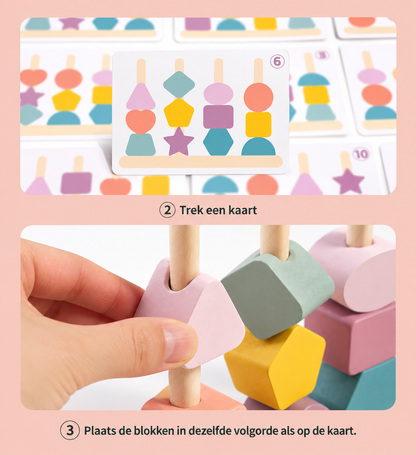 Montessori Vormenspel – Stapelen & sorteren voor kinderen