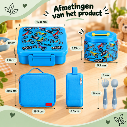 Bento Lunchbox voor Kinderen – Complete lunchset met koeltas
