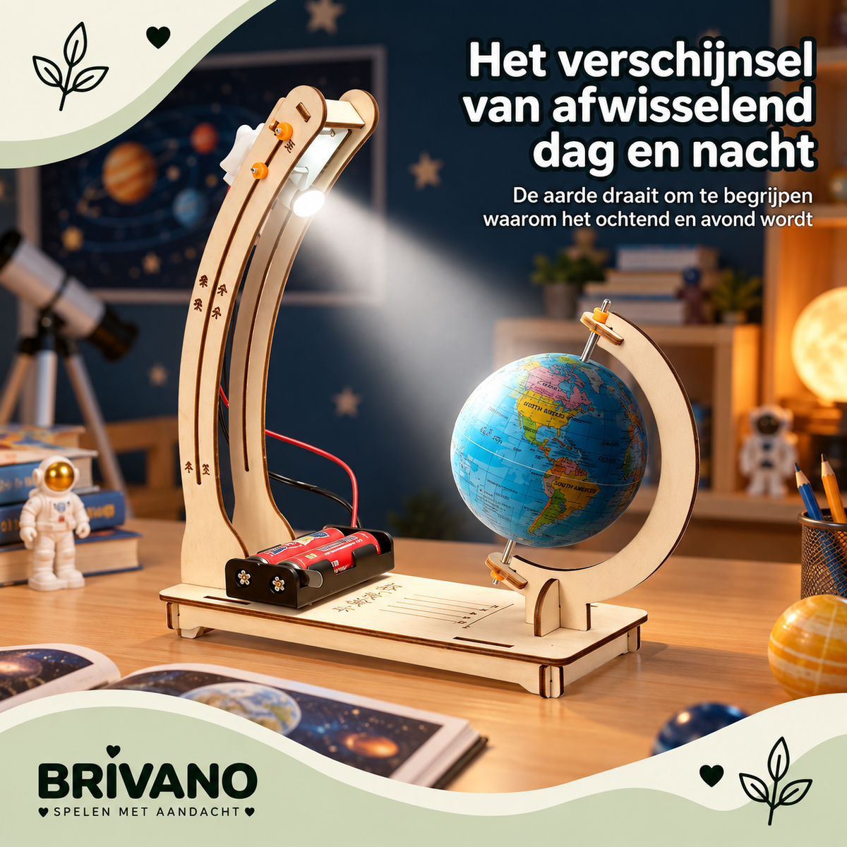 STEM Wetenschapskit – Dag & nacht experiment voor kinderen