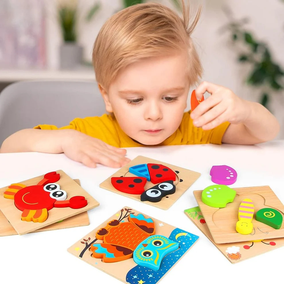 3D Houten Dieren Puzzel – Educatief Denkspel