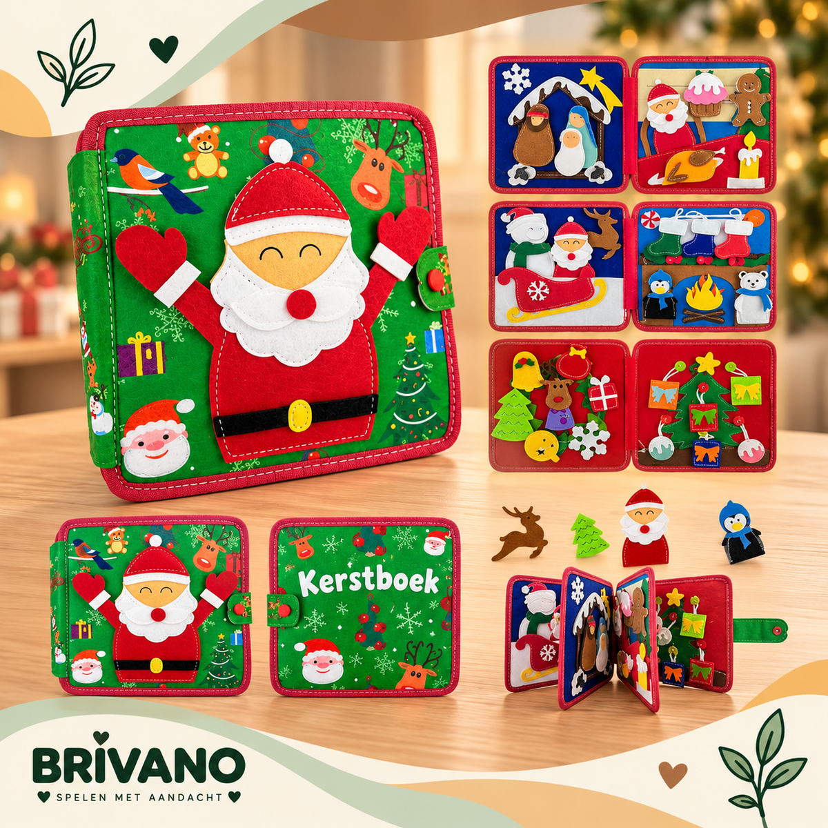 Montessori Kerst Activiteitenboek – Interactief speel- en leerboek