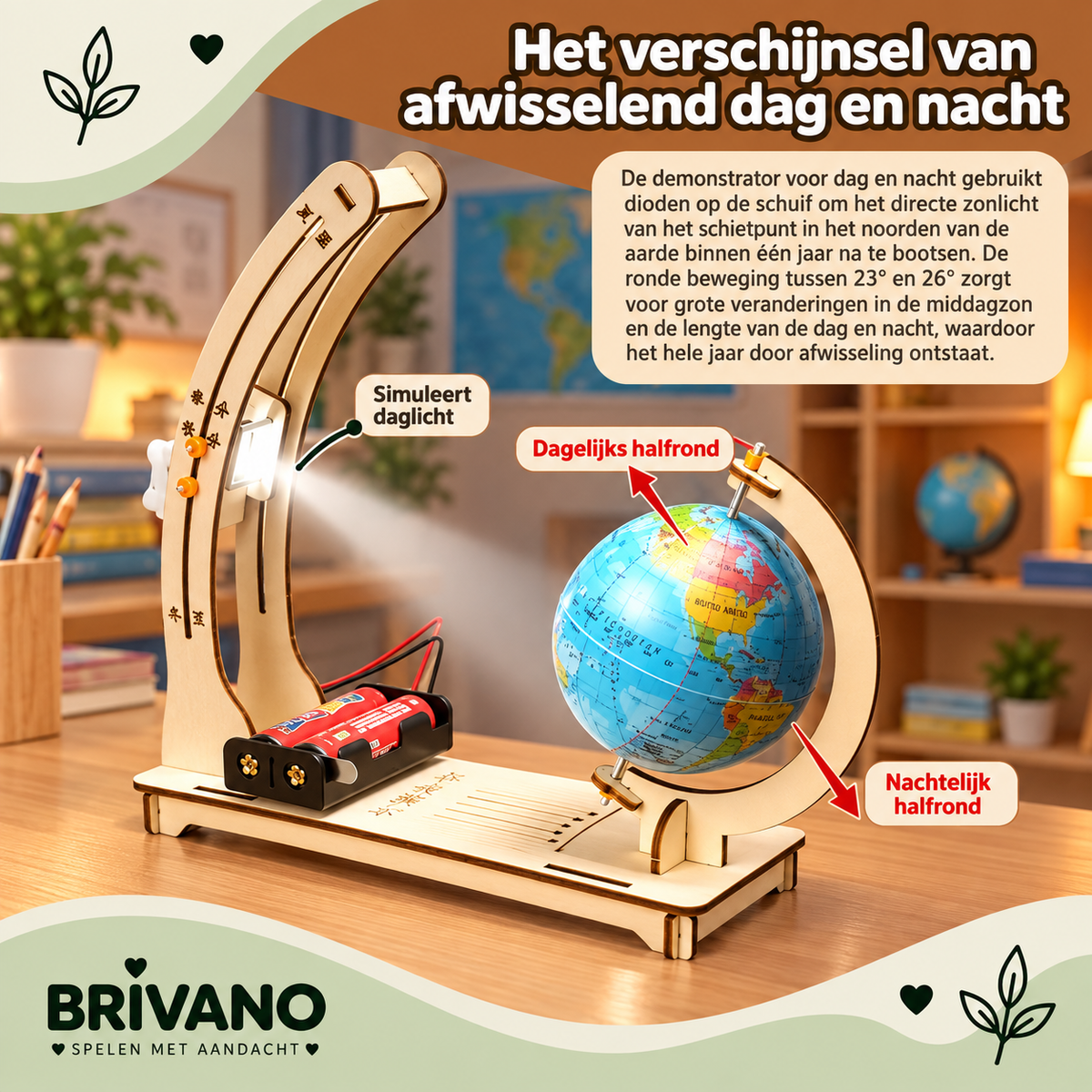 STEM Wetenschapskit – Dag & nacht experiment voor kinderen