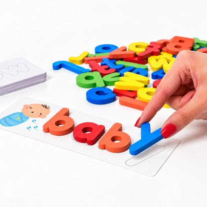 Montessori Houten Spellingspel – Educatief Woordspel Voor Kinderen