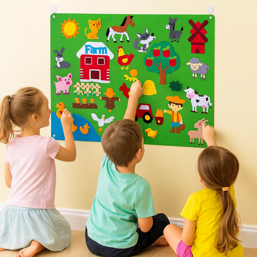 Montessori Dieren Avonturenbord viltbord