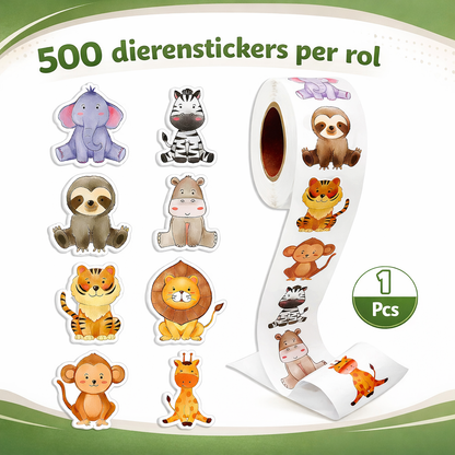 Dieren Stickers – 500 stuks voor leren en belonen