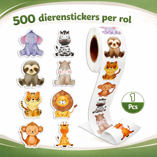 Dieren Stickers – 500 stuks voor leren en belonen