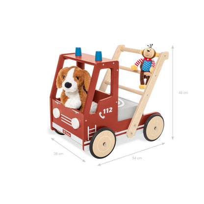 Jona Fire Truck Walker - With braking system &amp; storage space