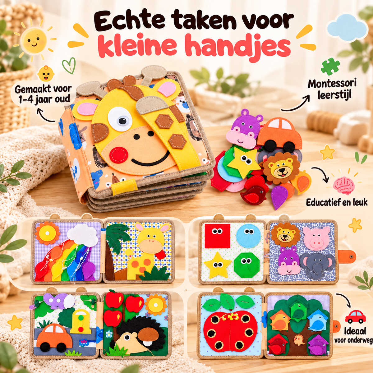 Montessori Busy Board – Activiteitenboek voor peuters