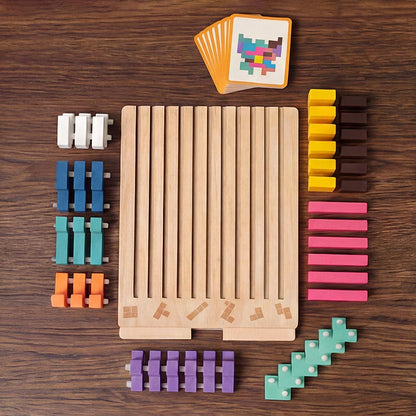 Montessori Houten Tetris - Educatief Stapelspel