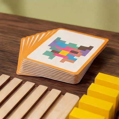 Montessori Houten Tetris - Educatief Stapelspel
