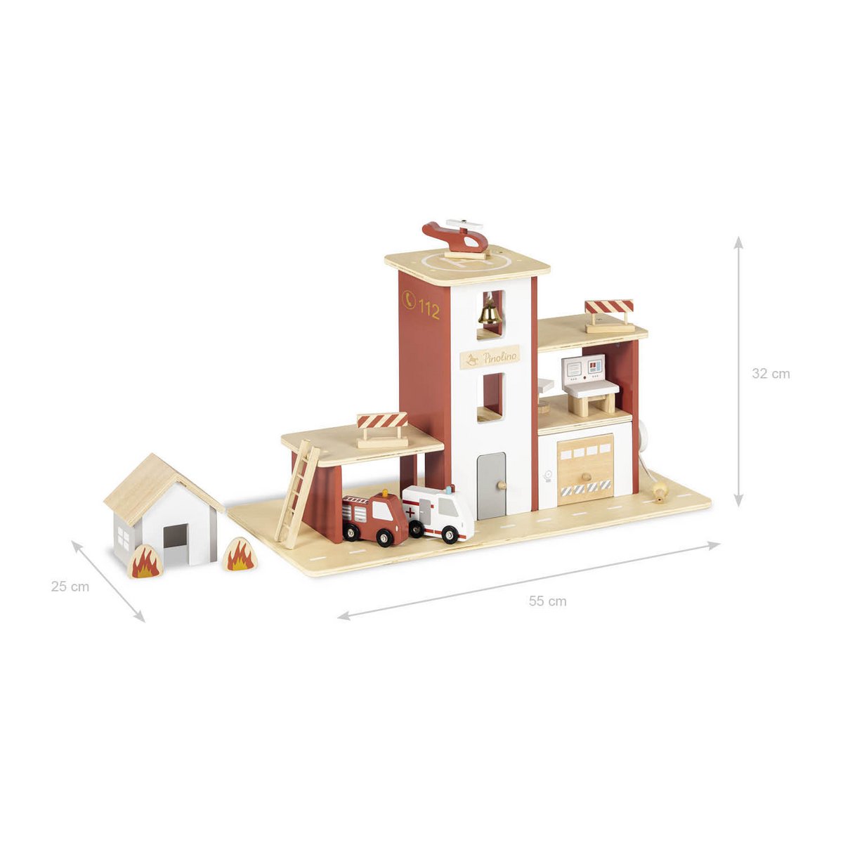 Houten Brandweerkazerne – Inclusief voertuigen & accessoires