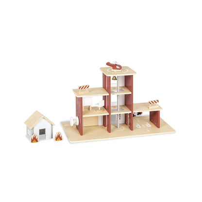 Houten Brandweerkazerne – Inclusief voertuigen & accessoires