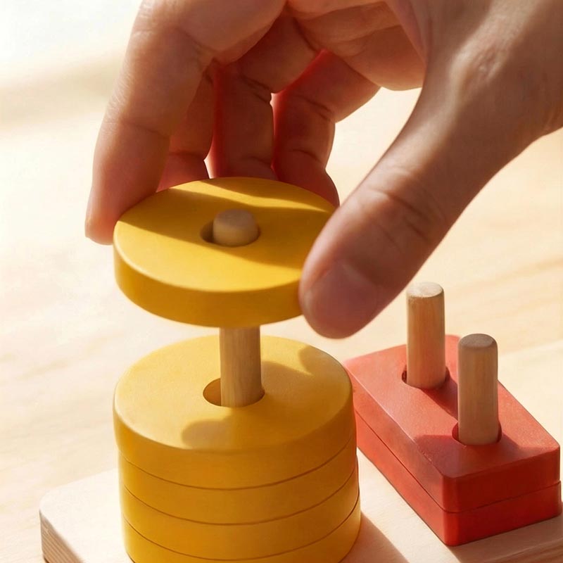 Montessori Bouwstenen – Educatief sorteer & stapelspel