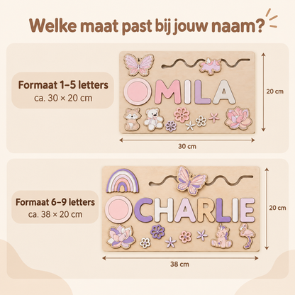 Gepersonaliseerde Houten Naampuzzel voor Kinderen