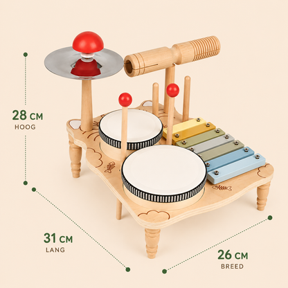 Houten Muziekset – Drumstel & xylofoon voor kinderen