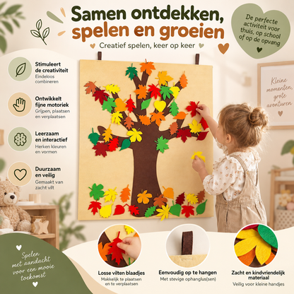 Montessori Vilten Herfstboom – Educatief & creatief speelbord