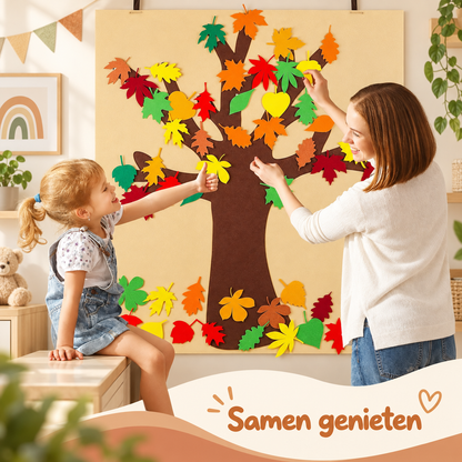 Montessori Vilten Herfstboom – Educatief & creatief speelbord