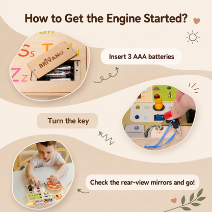 Montessori Busy Dashboard: Interactive Learning Station for Independent Exploration
