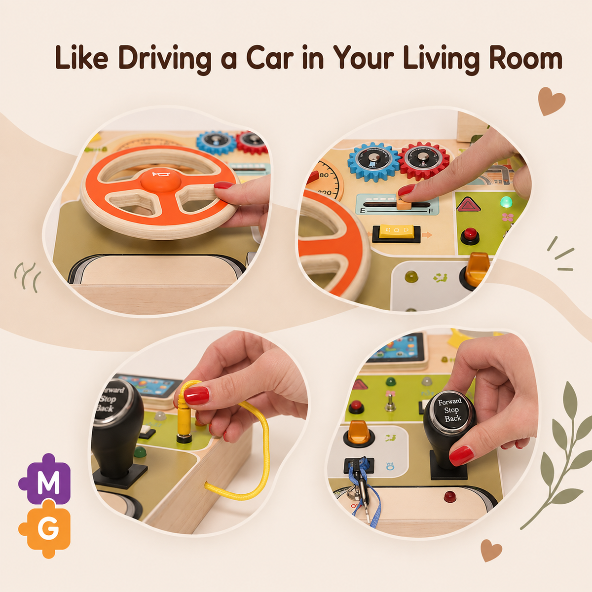 Montessori Busy Dashboard: Interactive Learning Station for Independent Exploration