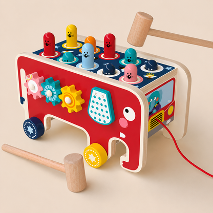 Montessori Houten Klopbank – Educatief hamerspel
