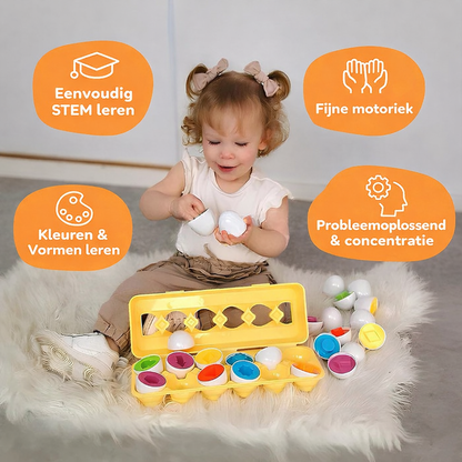 Montessori Vormen Eieren – Educatief sorteerspel