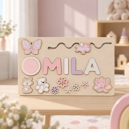 Gepersonaliseerde Houten Naampuzzel voor Kinderen