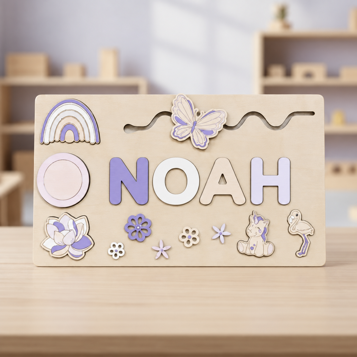 Gepersonaliseerde Houten Naampuzzel voor Kinderen
