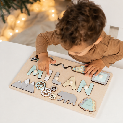 Gepersonaliseerde Houten Naampuzzel voor Kinderen