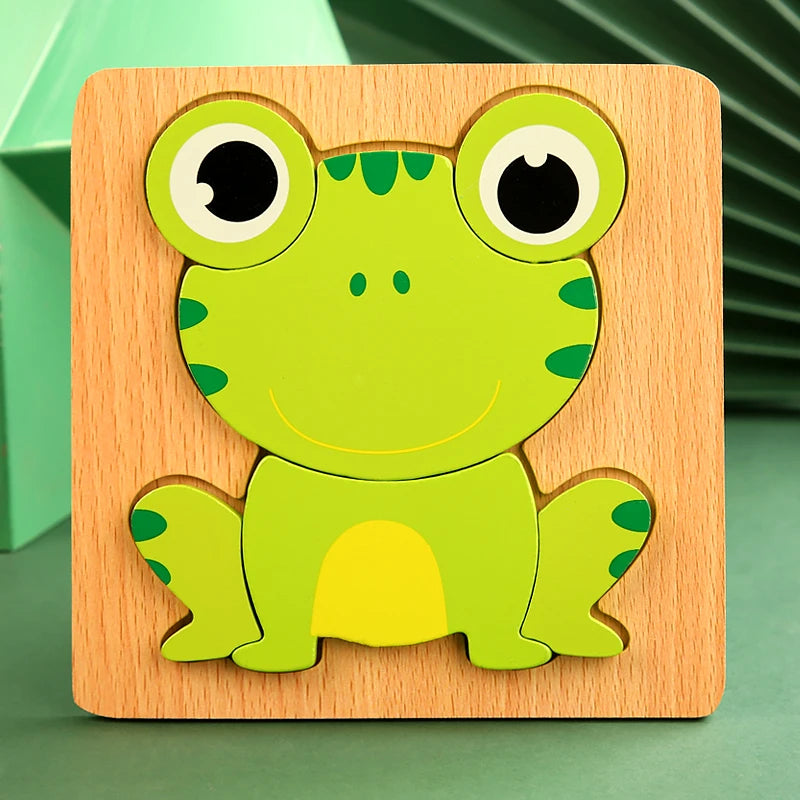 3D Houten Dieren Puzzel – Educatief Denkspel