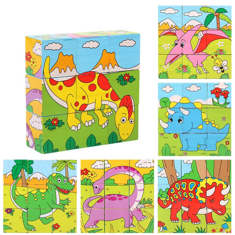 Houten 6-in-1 Blokpuzzel
