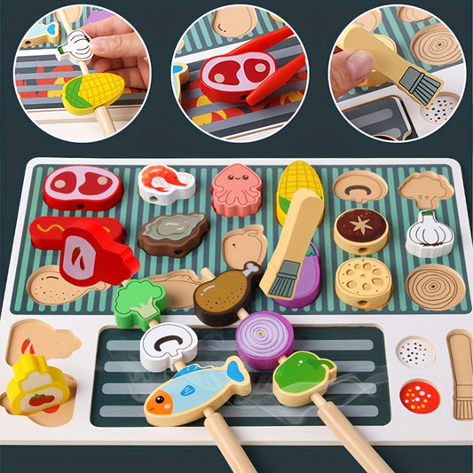 Houten BBQ puzzel – Fantasierijk grillplezier voor kinderen
