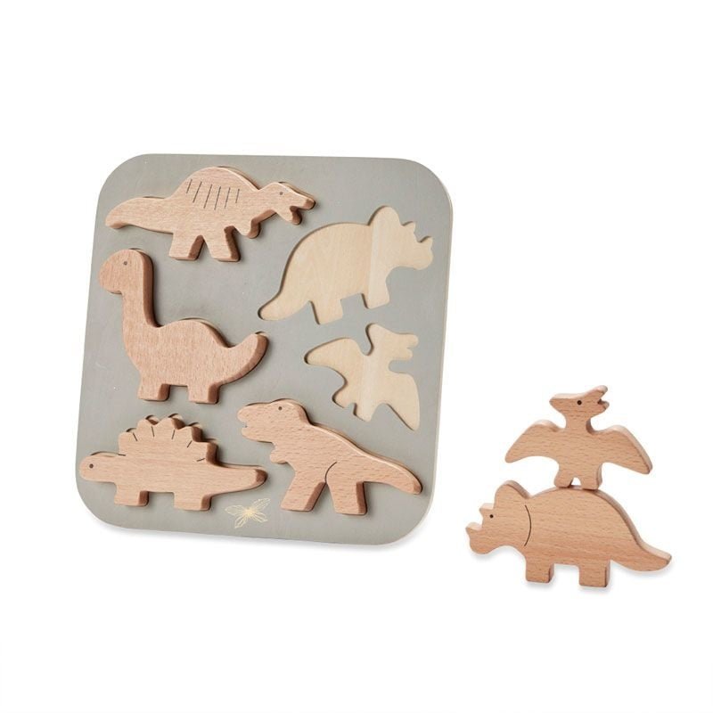 Houten Dino Puzzel - Duurzaam beukenhout