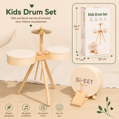 Houten Drum Speelset – Drumstel & xylofoon