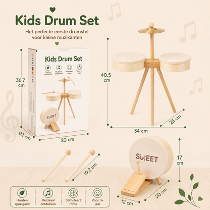 Houten Drum Speelset – Drumstel & xylofoon