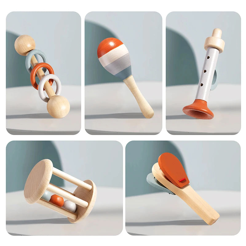 Houten Muziekinstrumenten Set – Voor baby & peuter